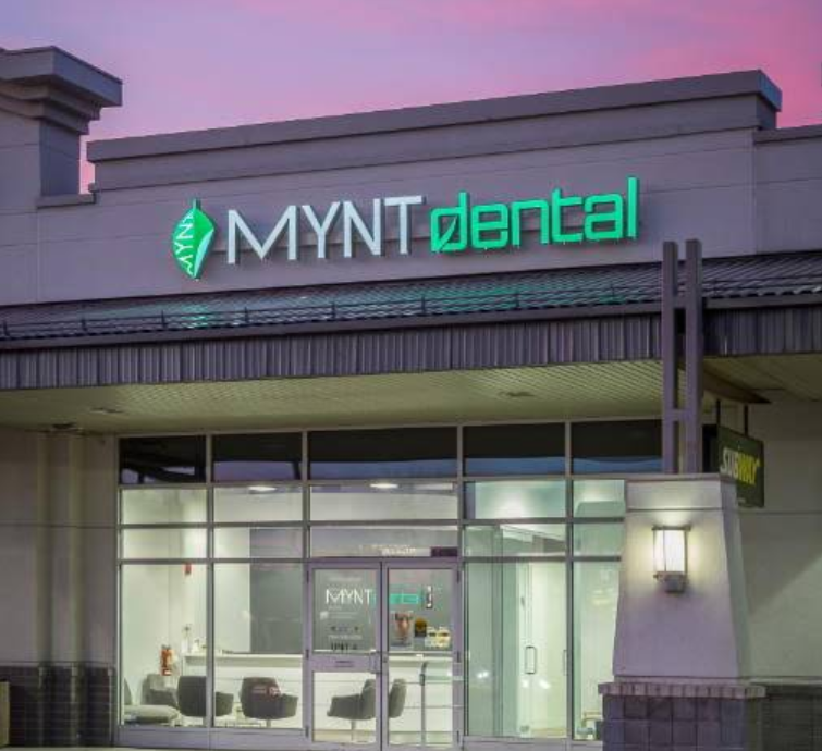 Mynt Dental clinic exterior on Grant Avenue, Winnipeg